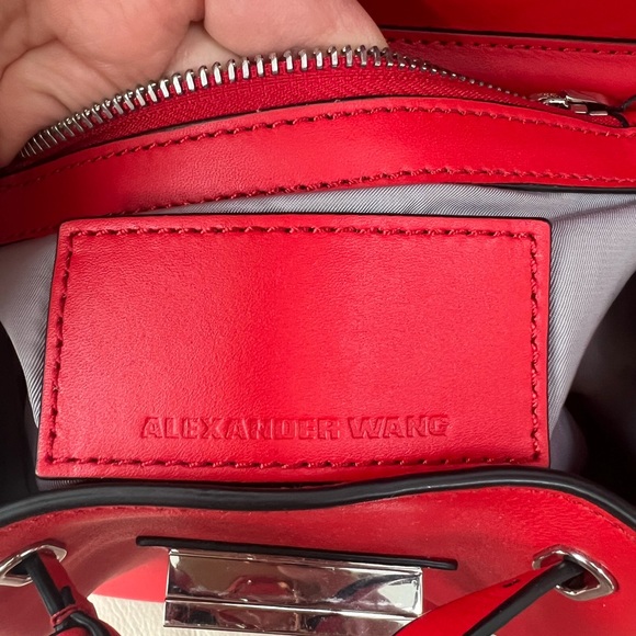 NWT Alexander Wang Prisma Red Leather Backpack Adult size large - Picture 13 of 13